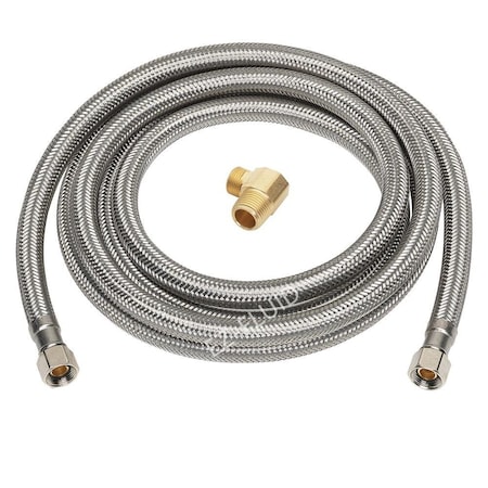 Ez-Fluid 3/8inCOMPX3/8inCOMPX60in Dishwasher Supply Line Connector w/Elbow EZA6DW60